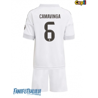 Real Madrid Eduardo Camavinga #6 Echipament de Fotbal Replică 2025-26 Copii Acasa (+ Șorturi)